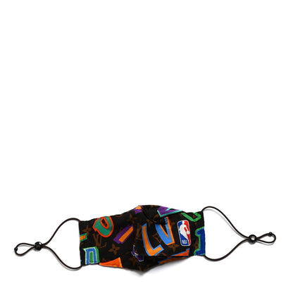 Louis Vuitton X NBA Cotton Silk Letters Mask Cover and Bandana Set Brown 4 of 7