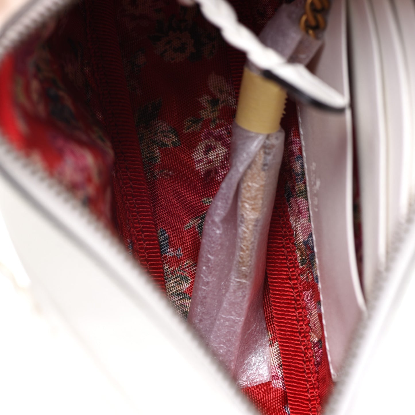 Calfskin Web Trapuntata Mini Shoulder Bag Off White