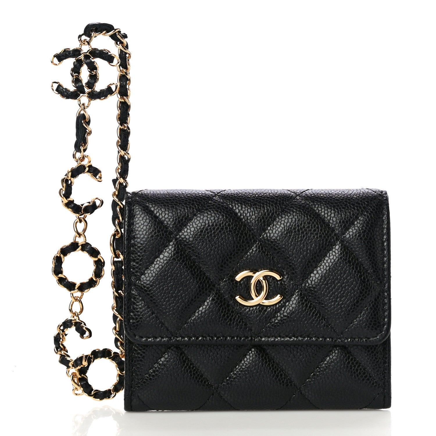 Chanel Caviar Quilted Miss Coco Clutch With Chain Black 2 of 9