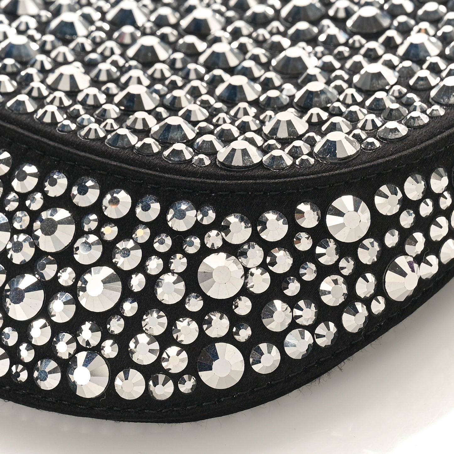 Satin Crystal Cleo Adjustable Strap Shoulder Bag Metal