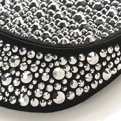 Prada Satin Crystal Cleo Adjustable Strap Shoulder Bag Metal 8 of 8