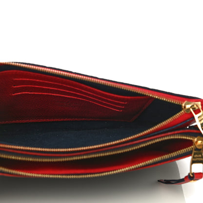 Louis Vuitton Empreinte Double Zip Pochette Marine Rouge 5 of 16