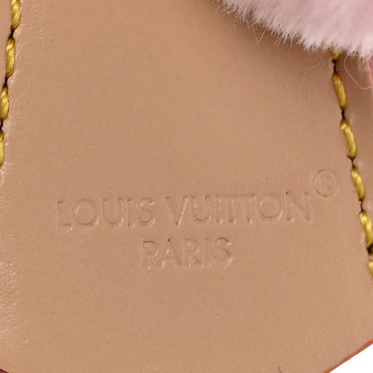 Louis Vuitton Calfskin Mink Fur Vivienne Fashionista Tennis Bag Charm Black 3 of 5