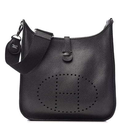 Hermes Taurillon Clemence Evelyne III PM Black 1 of 11