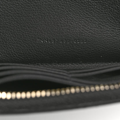 Saint Laurent Grained Calfskin Zip Around Wallet Black 7 of 12