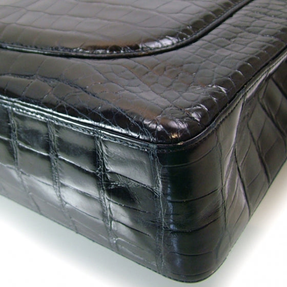 Chanel Alligator Jumbo Classic Flap Black 7 of 12