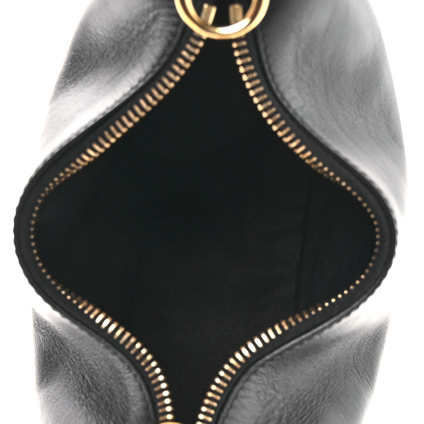 Vitello Grace Matte Mini Fendigraphy Hobo Bag Black