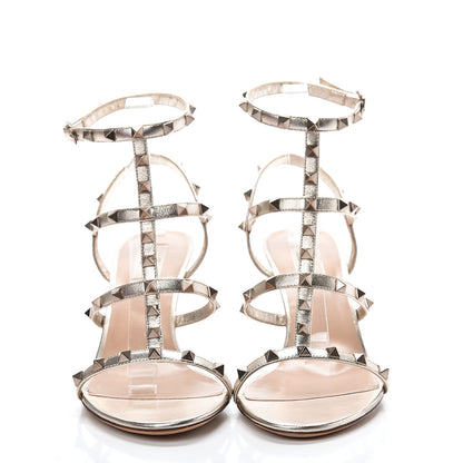 Valentino Garavani Metallic Nappa Rockstud Gladiator 70mm Sandals 41 Skin 2 of 10