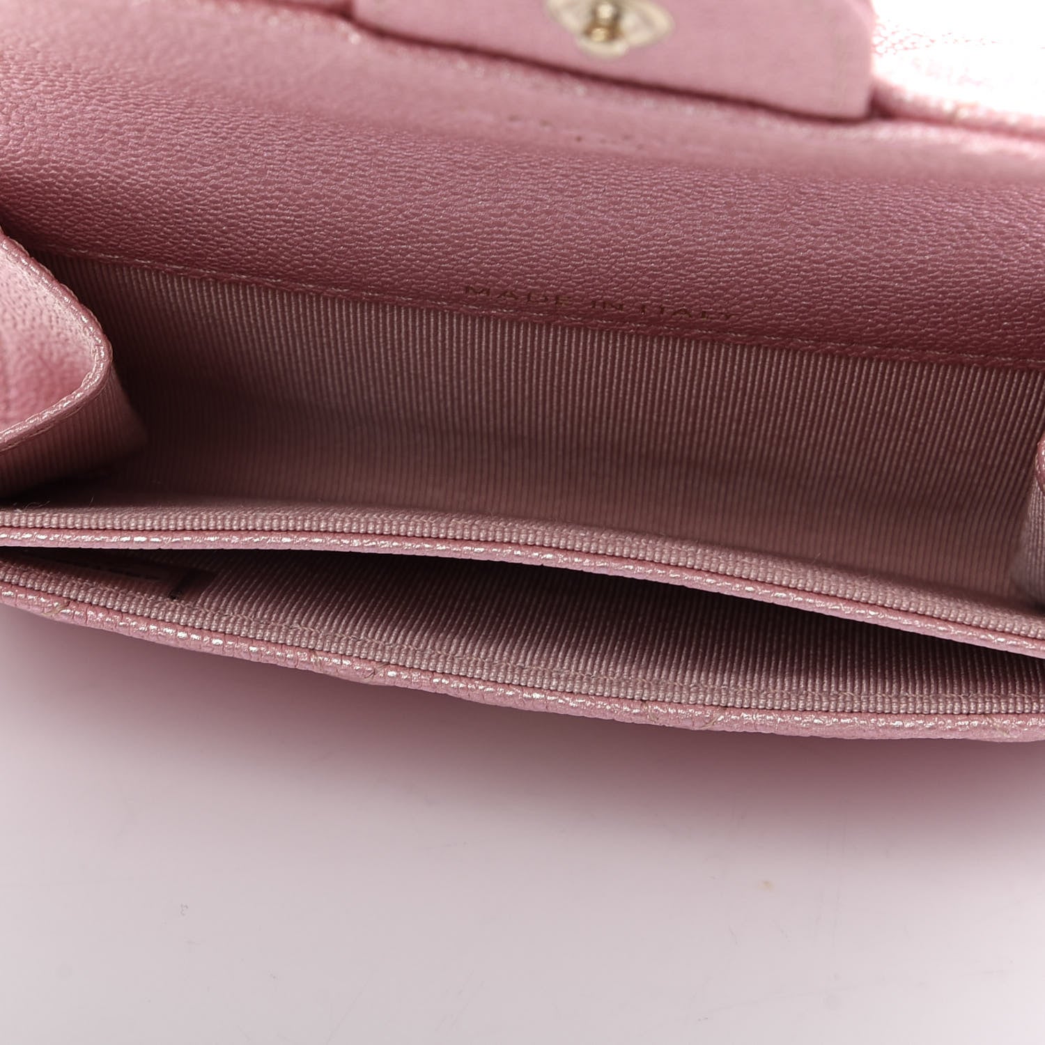 Chanel Iridescent Caviar Quilted Flap Card Holder Rose Pink 5 of 9