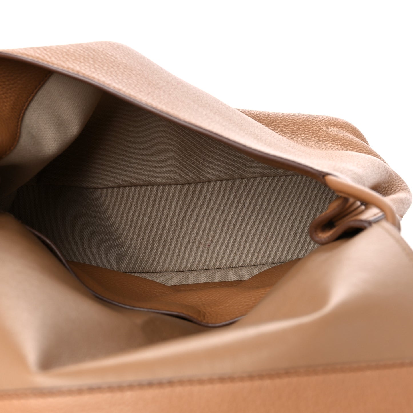 Vitello Daino Flap Shoulder Bag Caramel
