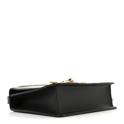 Gucci Nappa Elaphe GG Supreme Monogram Medium Osiride Shoulder Bag Black Bright Cuir Beige Ebony 4 of 15