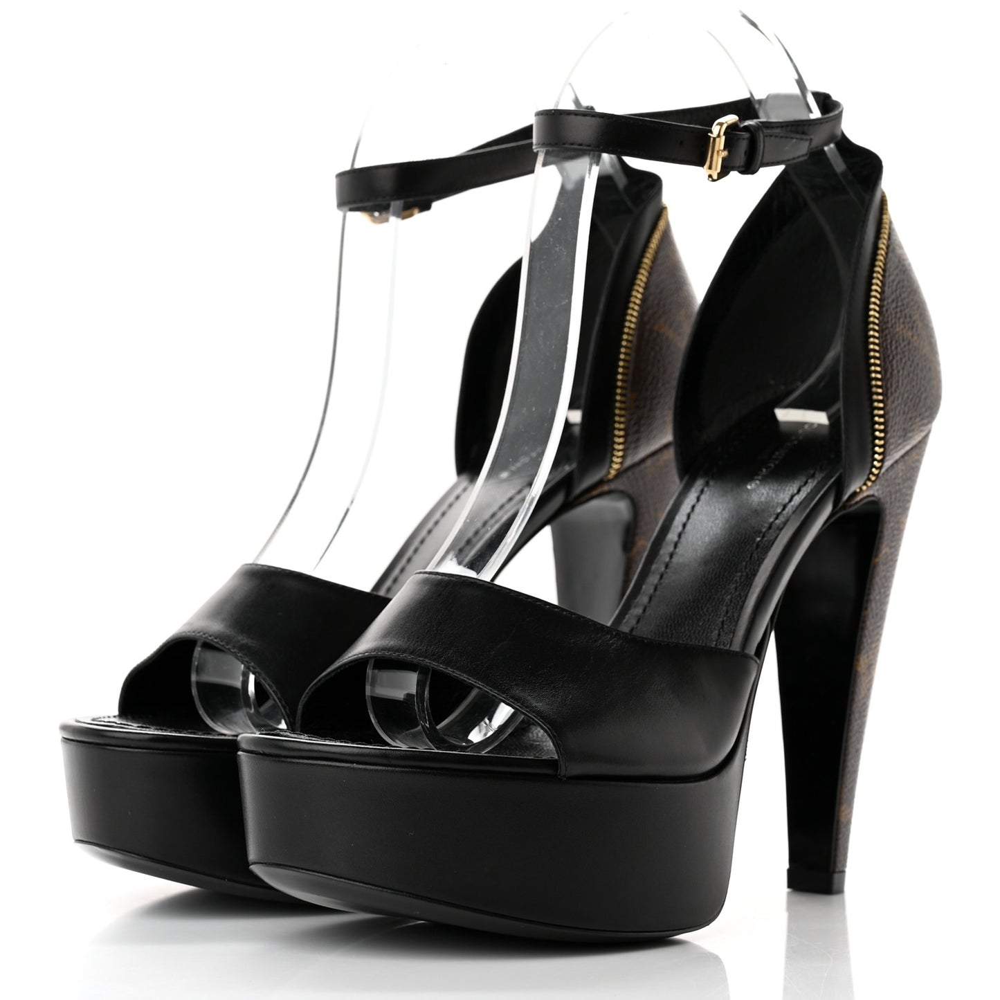 Monogram Afterglow Platform Sandals 39.5 Black