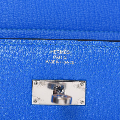 Hermes Chevre Mysore Medium Kelly Wallet Bleu Hydra 7 of 16