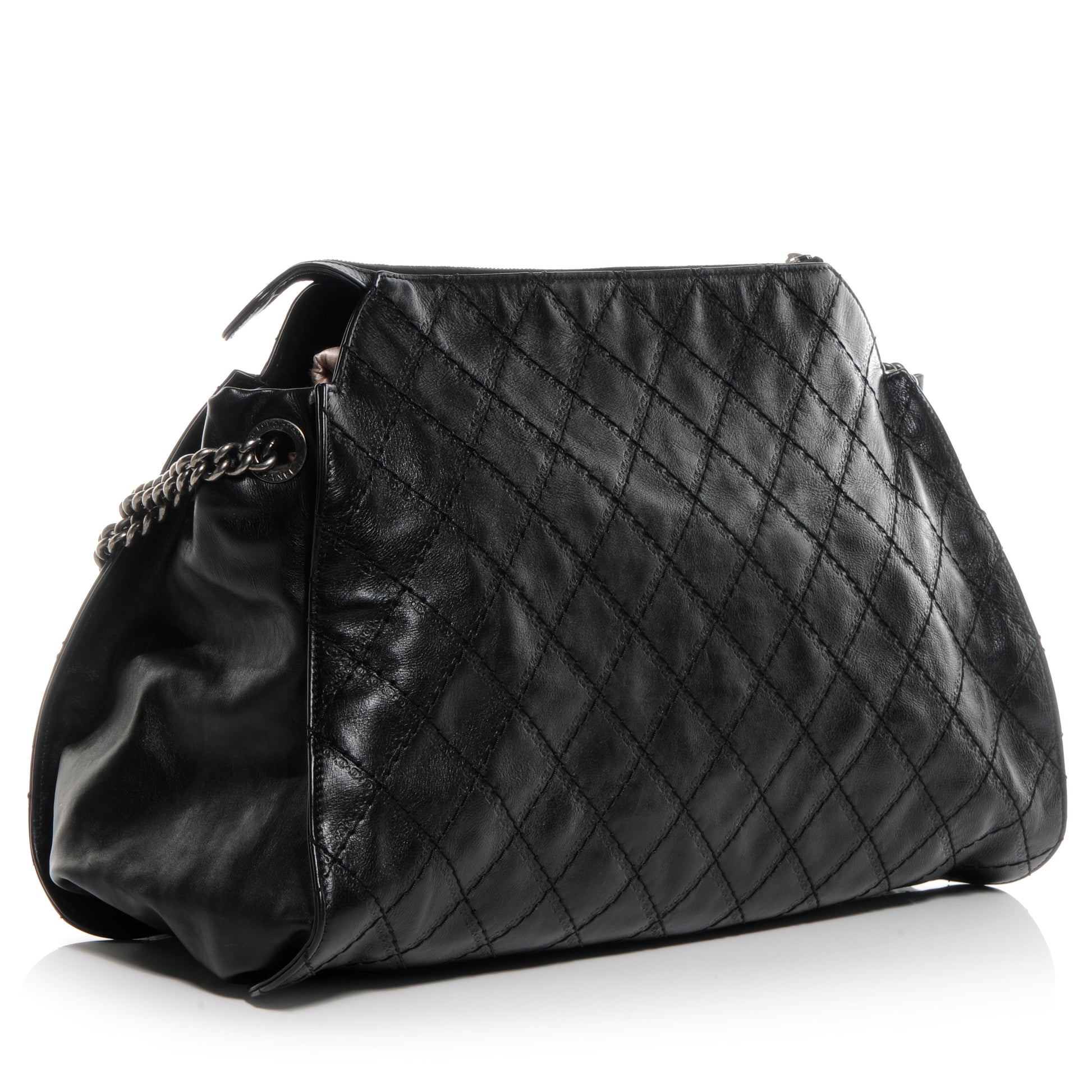 Chanel Calfskin CC Crave Tote Black 3 of 7