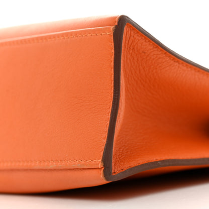Hermes Swift Kelly Pochette Clutch Orange 10 of 13