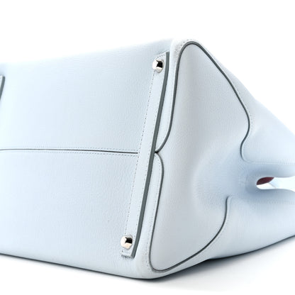 Christian Dior Supple Grained Calfskin Large Open Bar Tote Light Blue 10 of 13