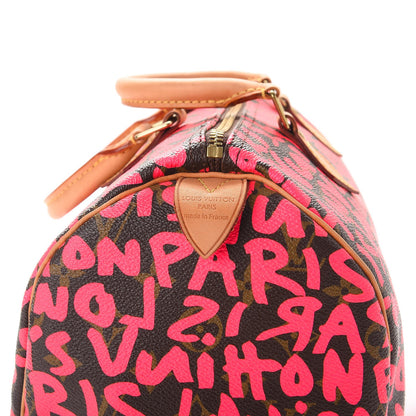 Louis Vuitton Monogram Graffiti Speedy 30 Fuchsia 6 of 12