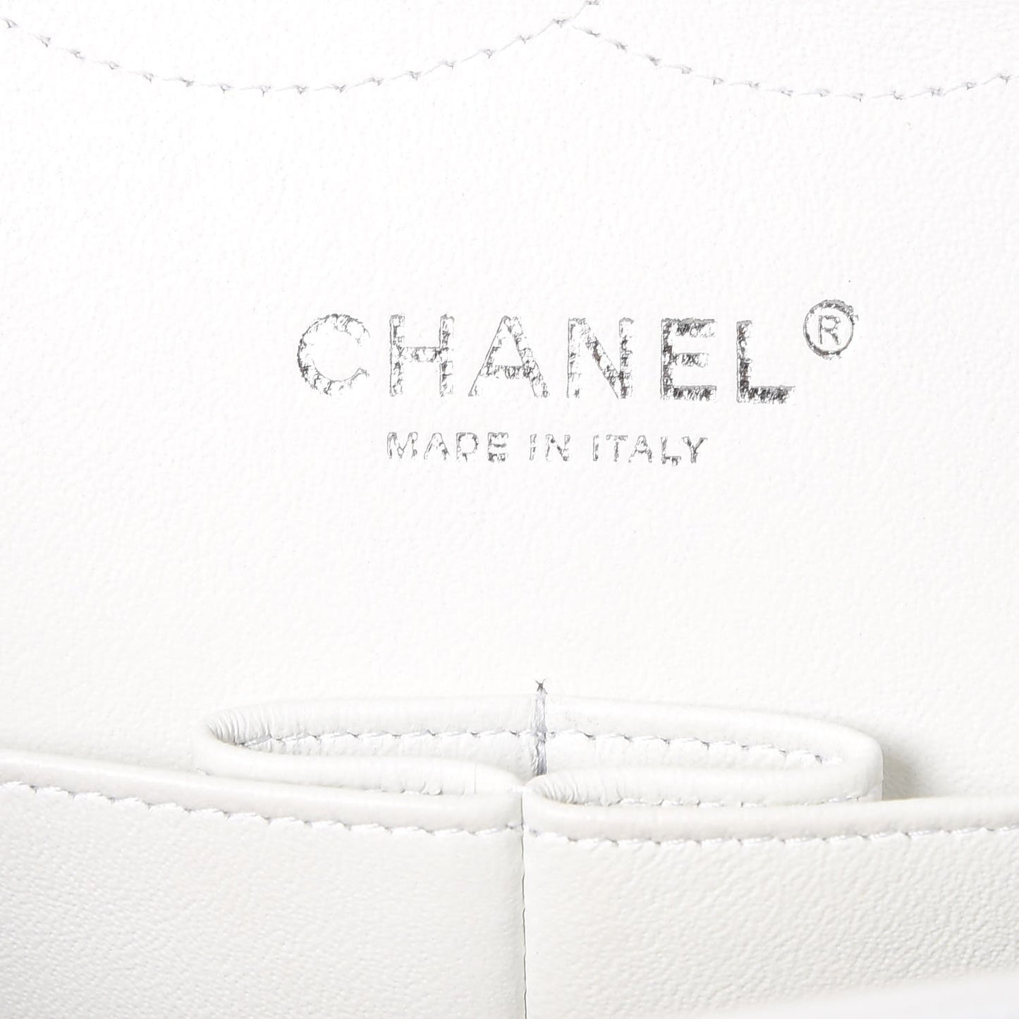 Caviar Quilted Jumbo Double Flap White