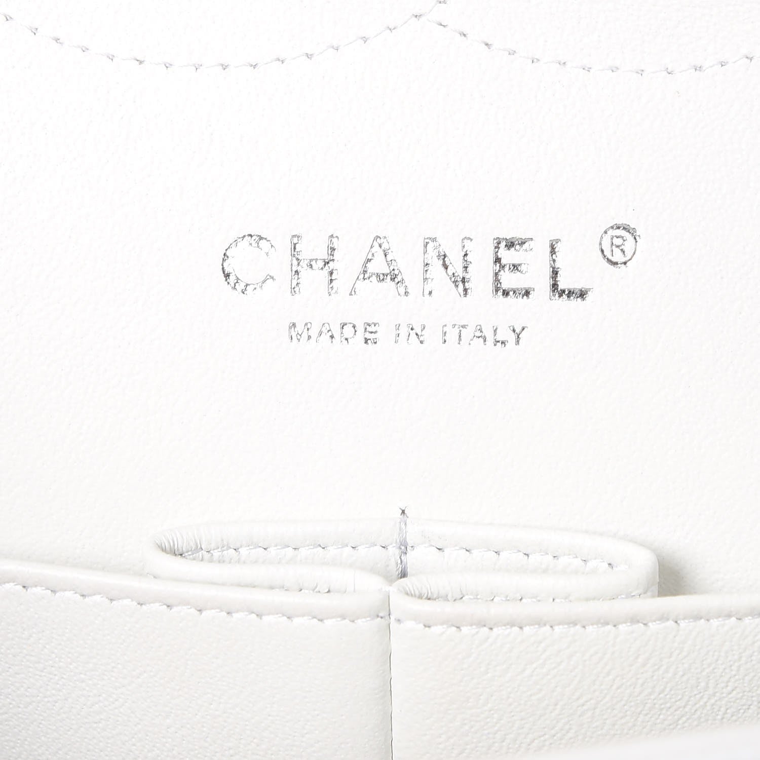 Chanel Caviar Quilted Jumbo Double Flap White 5 of 8