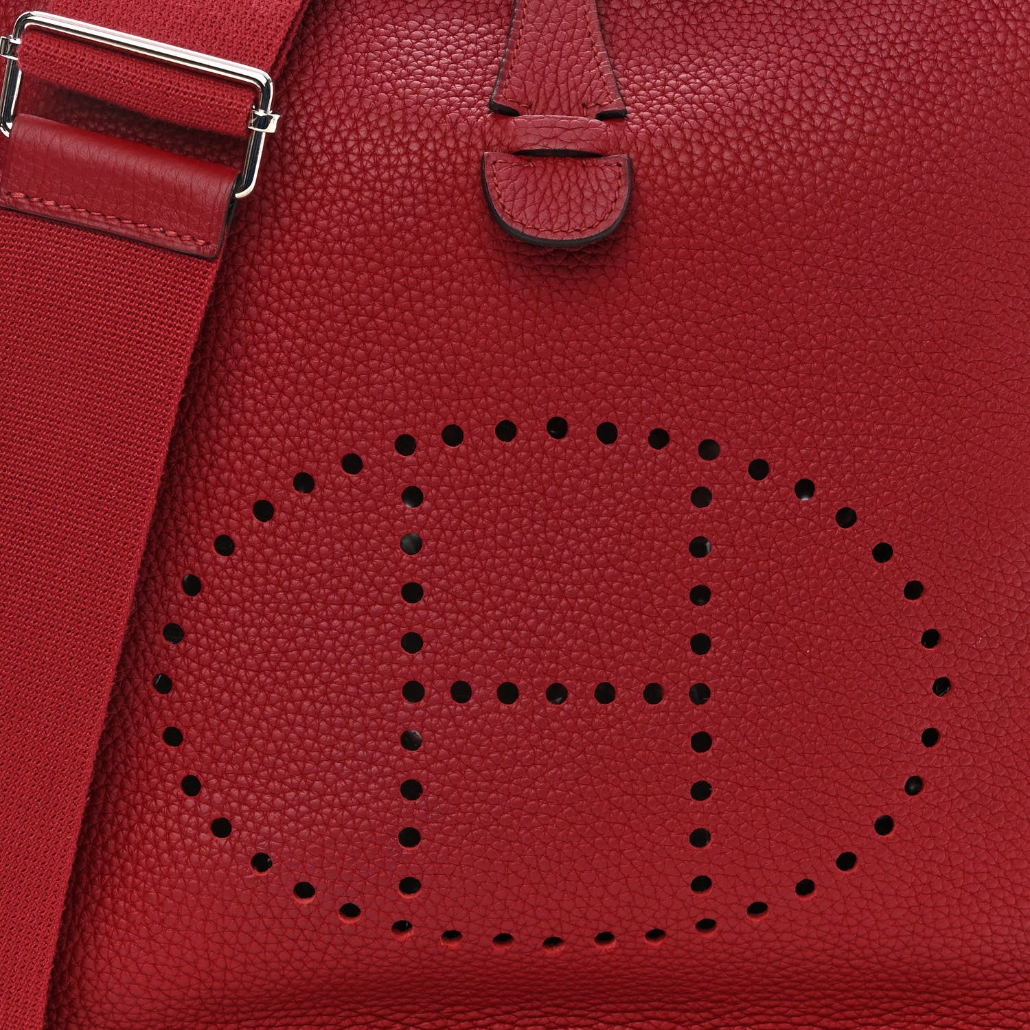 Hermes Taurillon Clemence Evelyne III PM Rouge Grenat 7 of 9