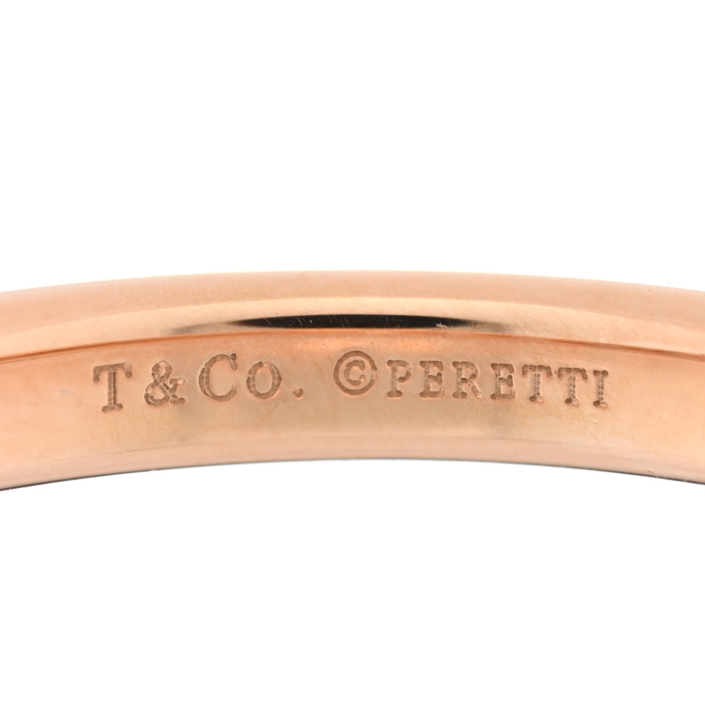 18K Rose Gold Diamond Elsa Peretti 8 Diamond Stacking Band Ring 58 8.5