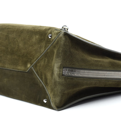 Balenciaga Baby Daim Suede Papier A4 Zip Around Tote Vert Militaire 7 of 10
