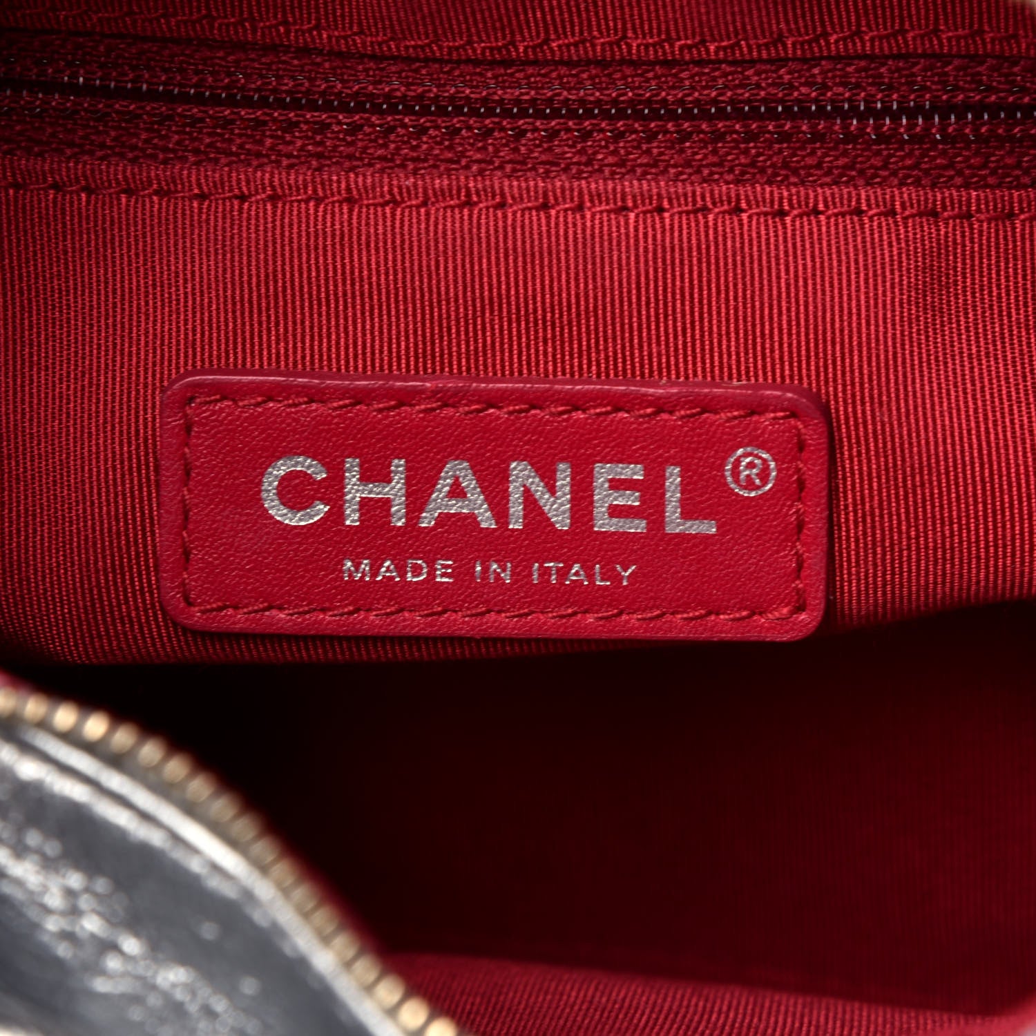 Chanel Metallic Aged Calfskin Quilted Small Gabrielle Hobo Silver 6 of 9