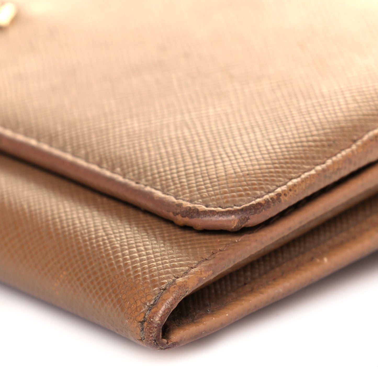 Saffiano Metal Continental Flap Wallet Cammeo