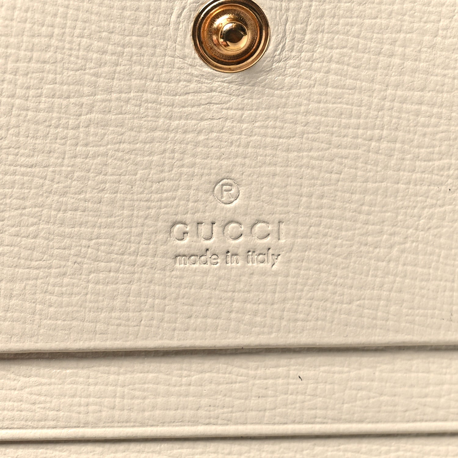 Gucci GG Supreme Monogram Azalea Calfskin Horsebit 1955 Card Case Wallet Beige Ebony Mystic White 7 of 9