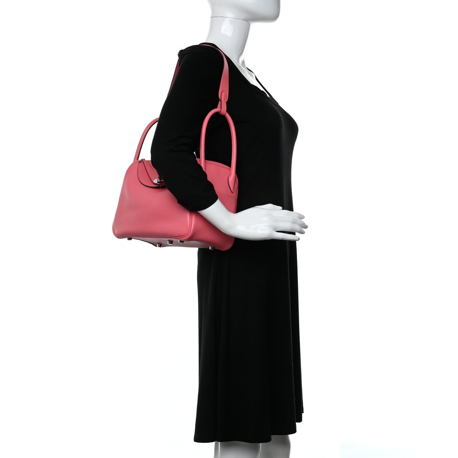 Hermes Taurillon Clemence Lindy 26 Rose Azalee 2 of 9