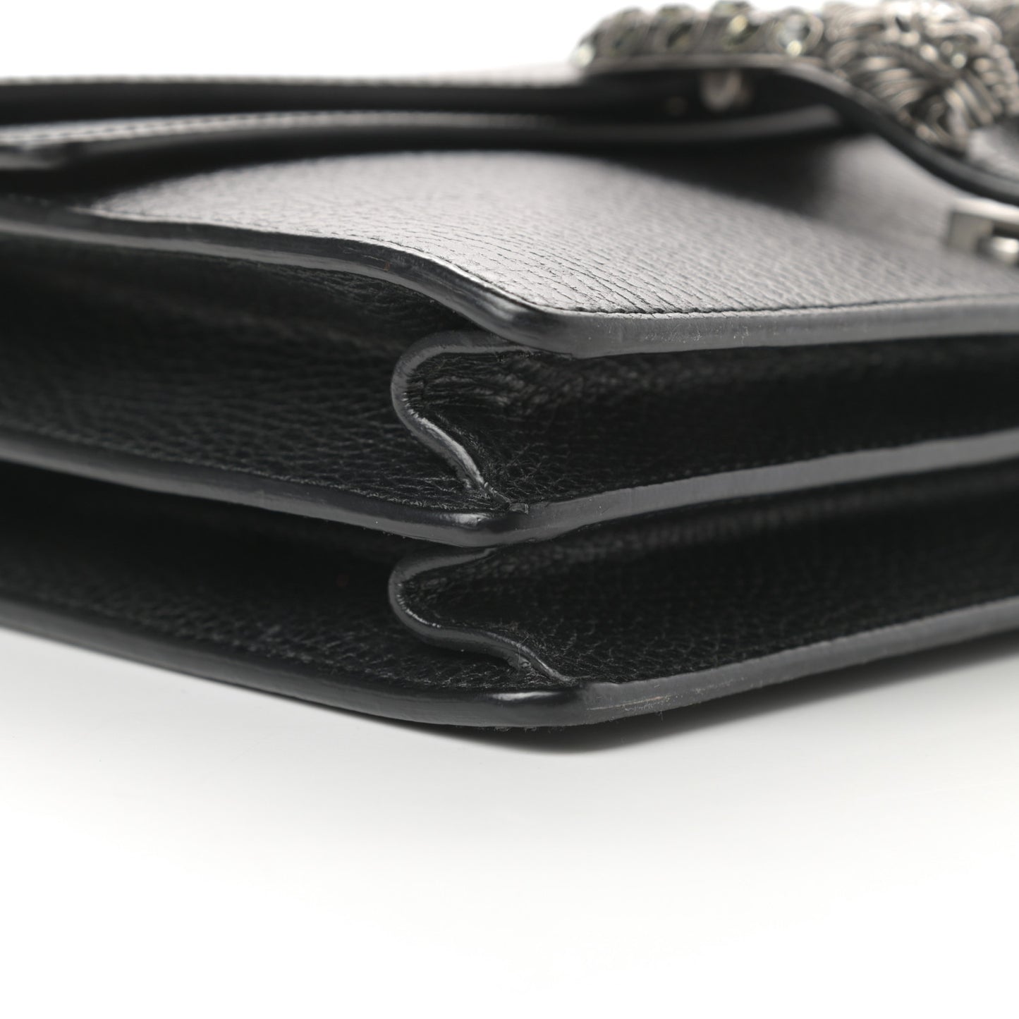 Pebbled Calfskin Small Dionysus Shoulder Bag Black