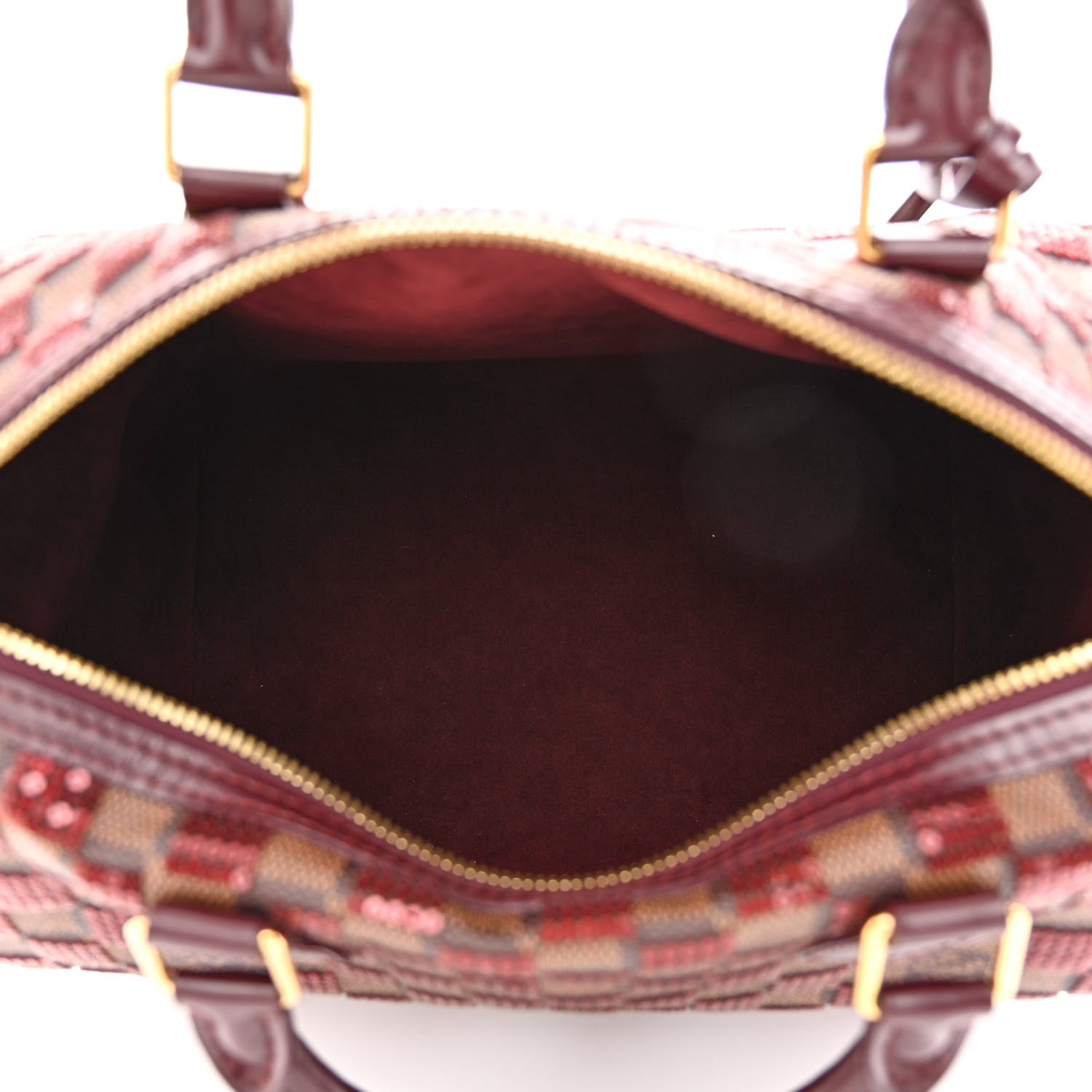 Louis Vuitton Damier Paillettes Speedy 30 Rouge 5 of 10
