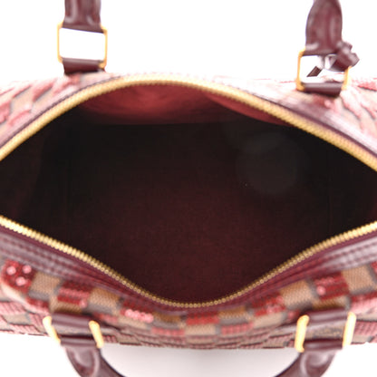 Louis Vuitton Damier Paillettes Speedy 30 Rouge 5 of 10