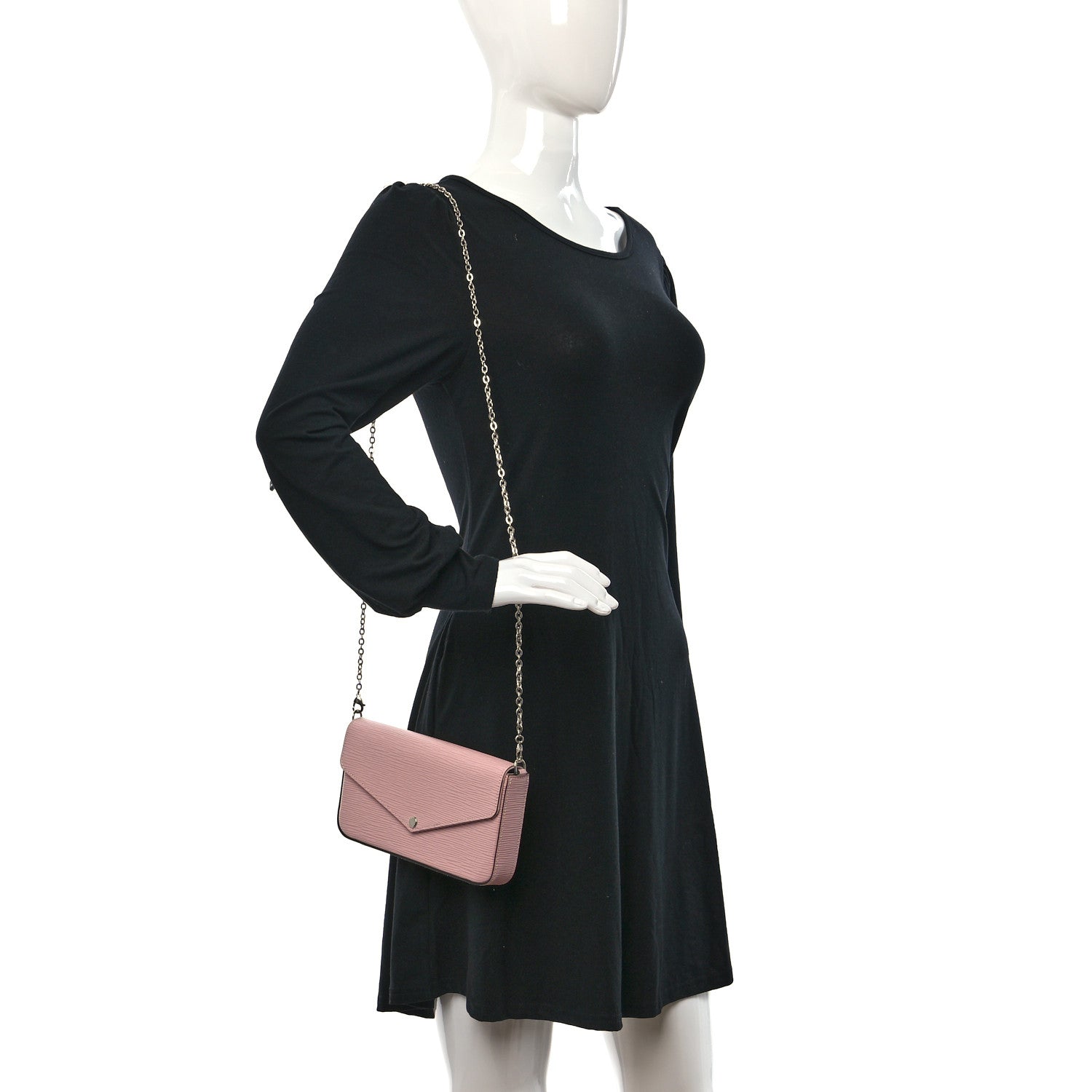Louis Vuitton Epi Pochette Felicie Rose Ballerine 2 of 8