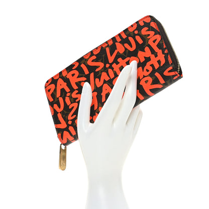 Louis Vuitton Monogram Graffiti Zippy Wallet Orange 3 of 8