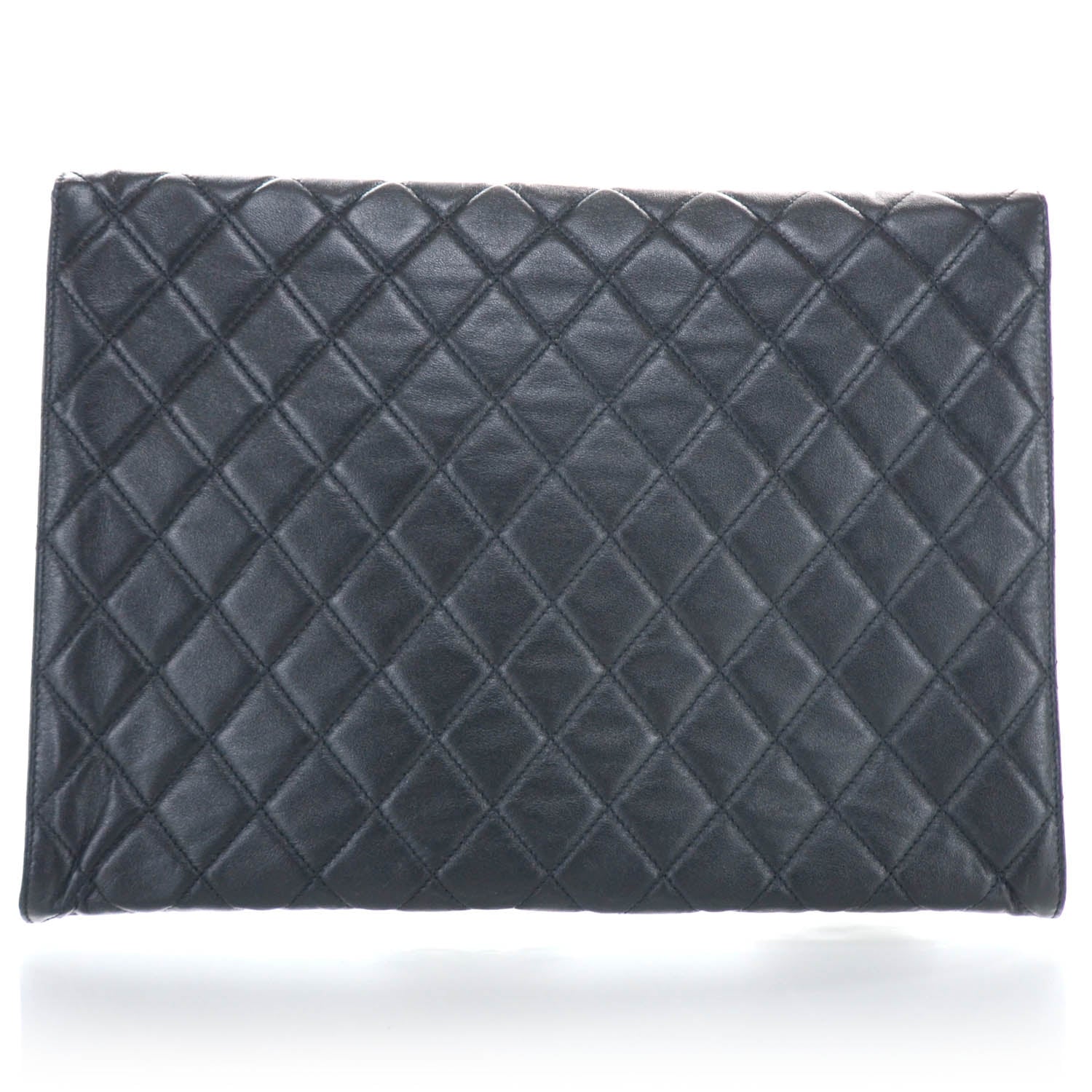 Chanel Calfskin Quilted Document Portfolio Holder Black 2 of 11