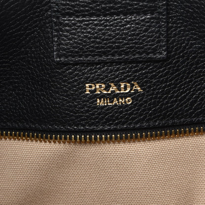 Prada Vitello Daino Tote Nero Black 7 of 10