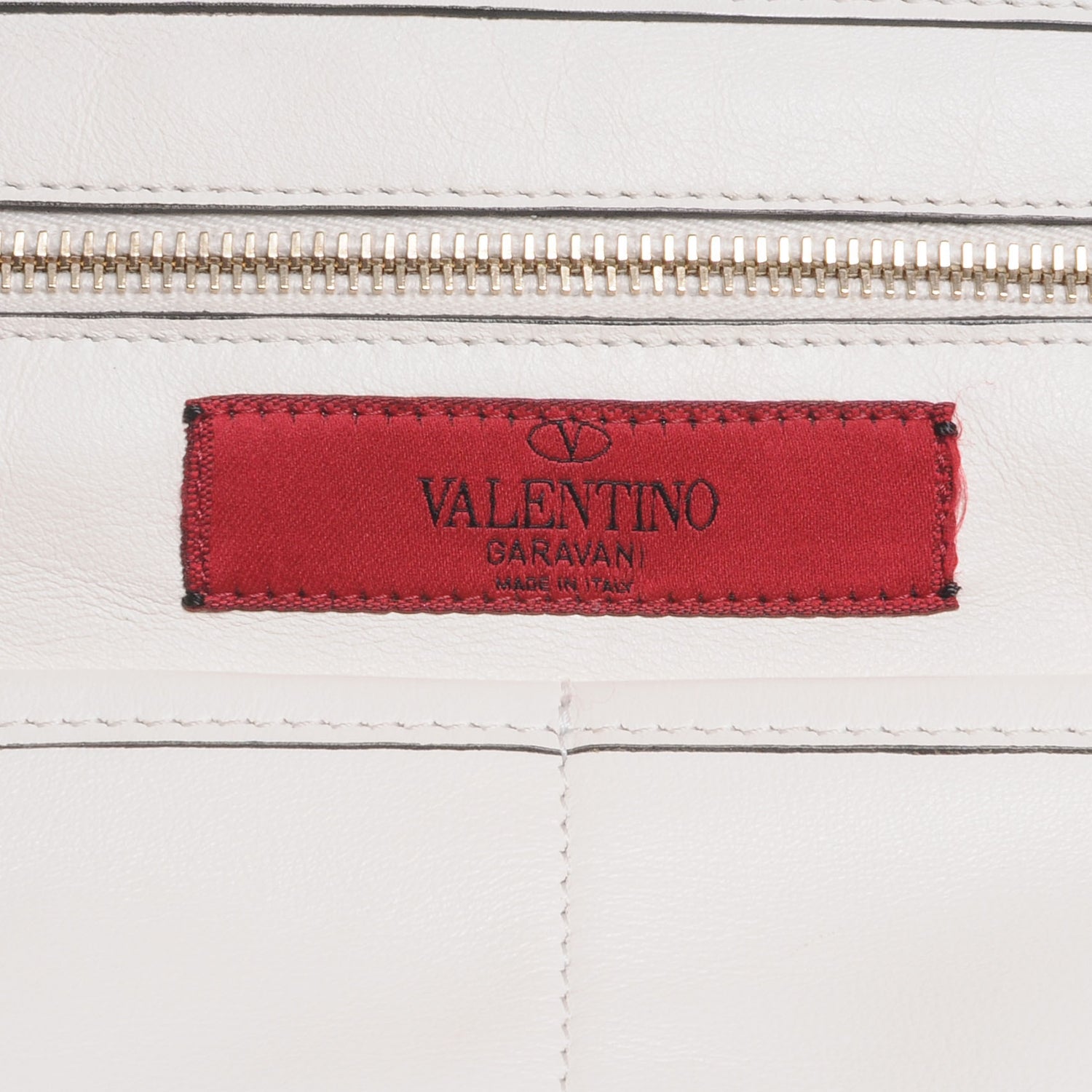 Valentino Garavani Leather Rockstud Tote White 7 of 8