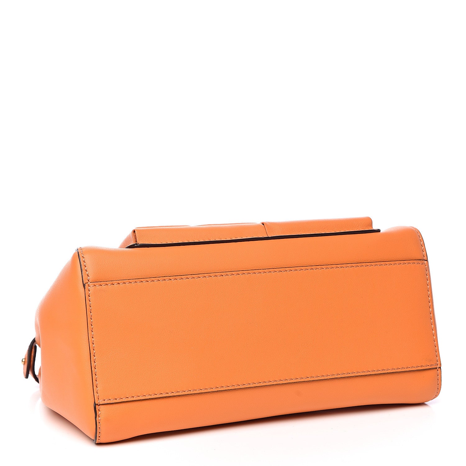 Fendi Vitello Grace Matte Two Pocket Mini Peekaboo Iconic Satchel Aranciata 4 of 12