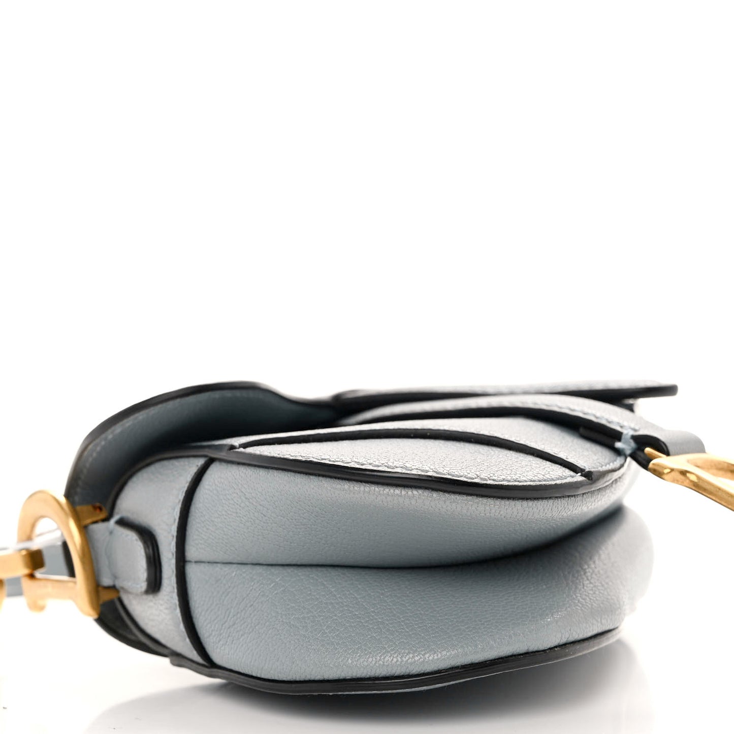 Goatskin Micro Saddle Bag Cloud Blue