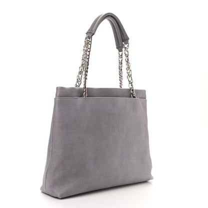 Chanel Caviar Large CC Tuck Tote Grey 3 of 10