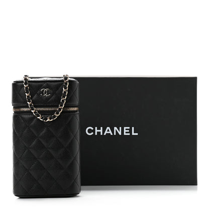 Chanel Caviar Quilted Phone Holder With Chain Black 11 of 11
