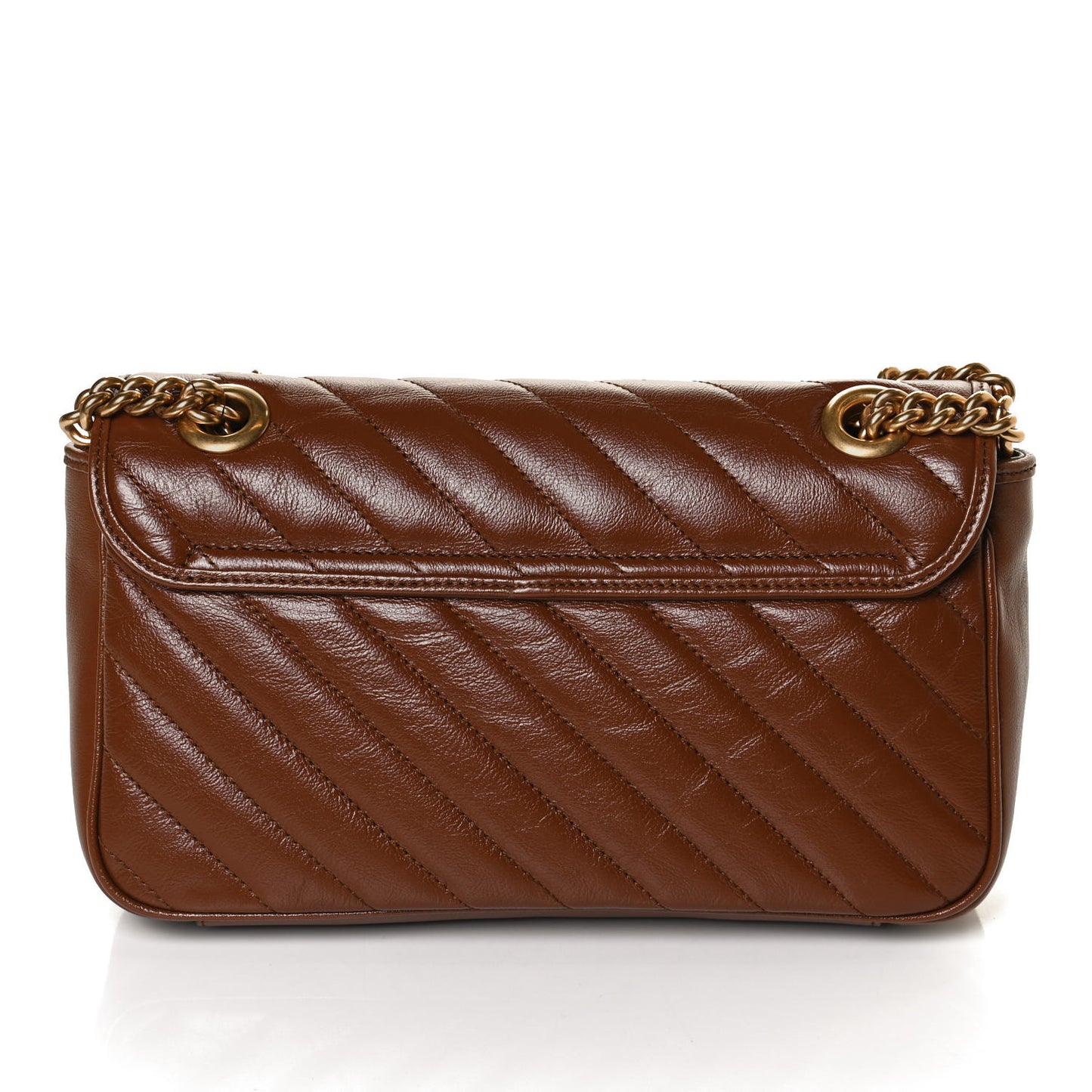 Azalea Calfskin Matelasse Diagonal Small GG Marmont Shoulder Bag Cuir