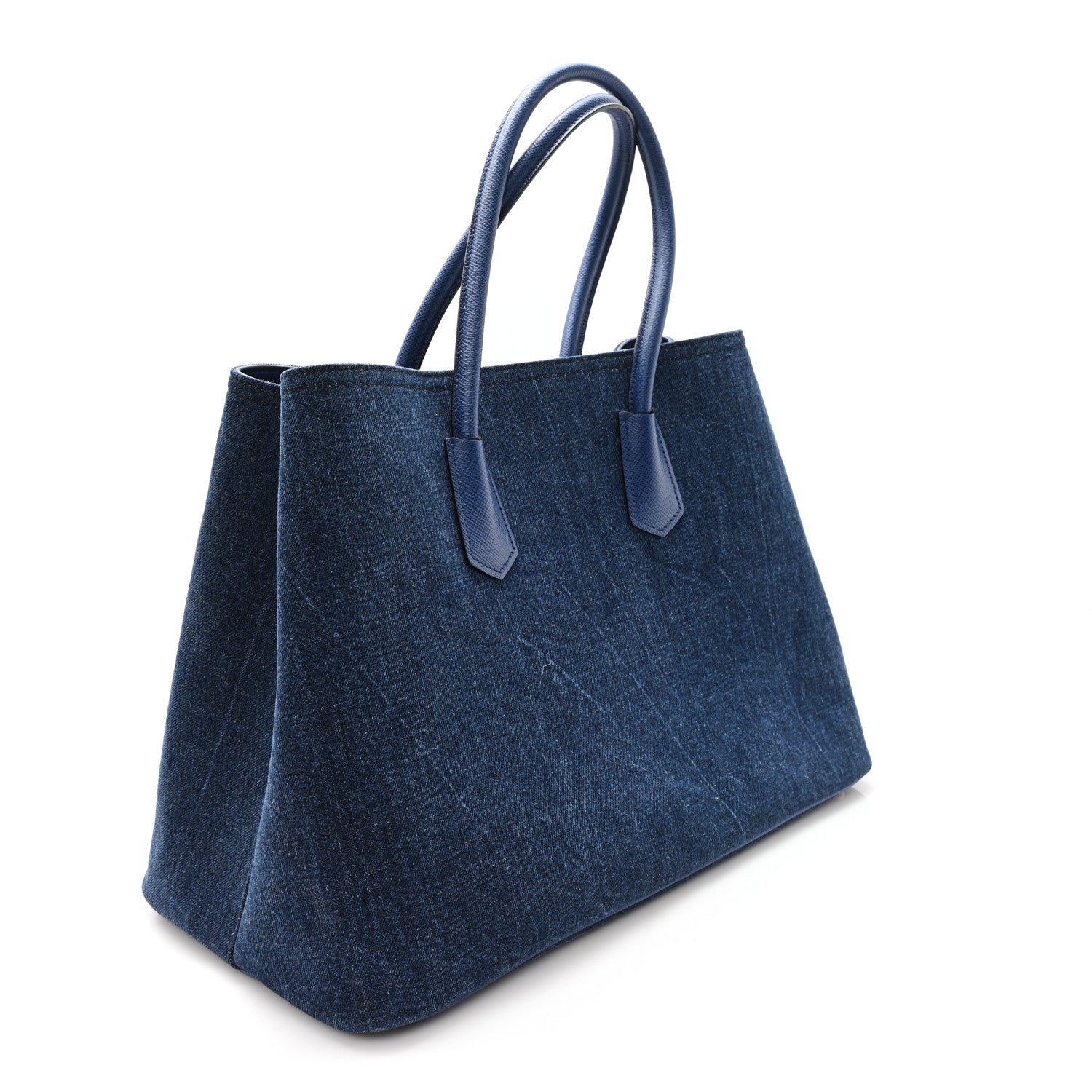 Prada Denim Large Double Bag Blue 3 of 11