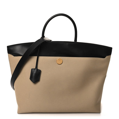 Burberry Calfskin Medium Society Tote Black Honey 1 of 10