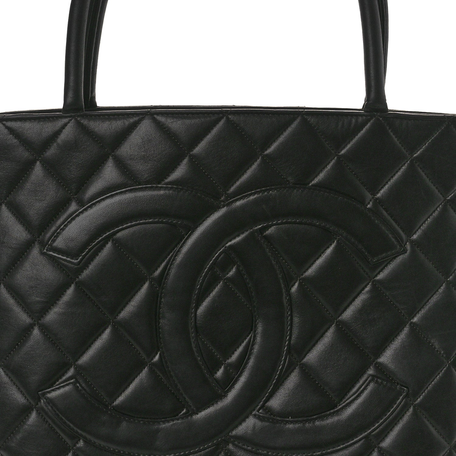 Chanel Lambskin Quilted Medallion Tote Black 8 of 10