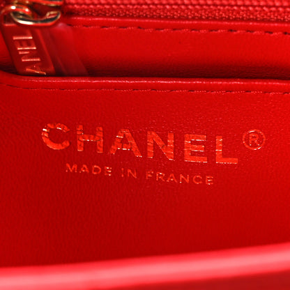Chanel Lambskin Resin Crystal Square Quilted Monacoco Mini Flap Red 6 of 9