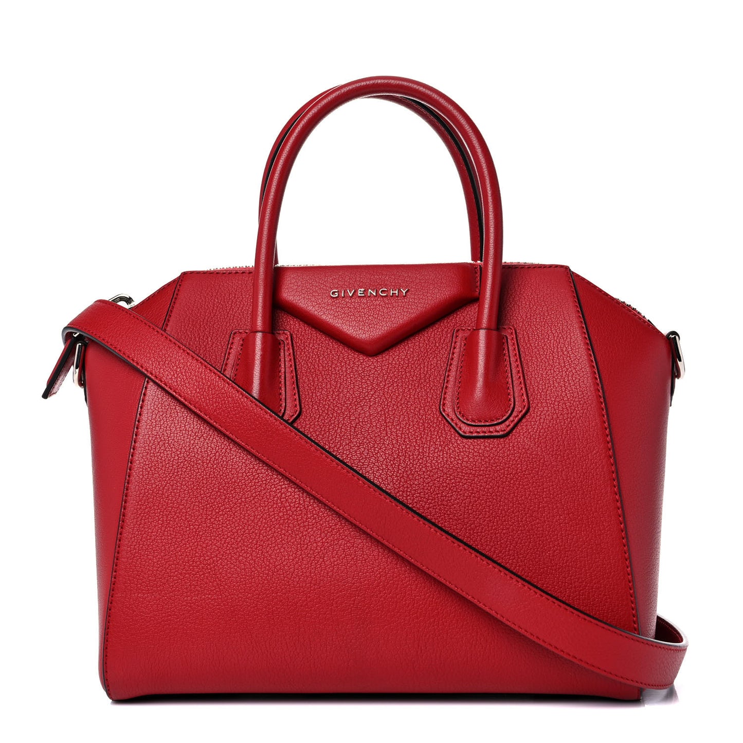 Sugar Goatskin Small Antigona Vermillon