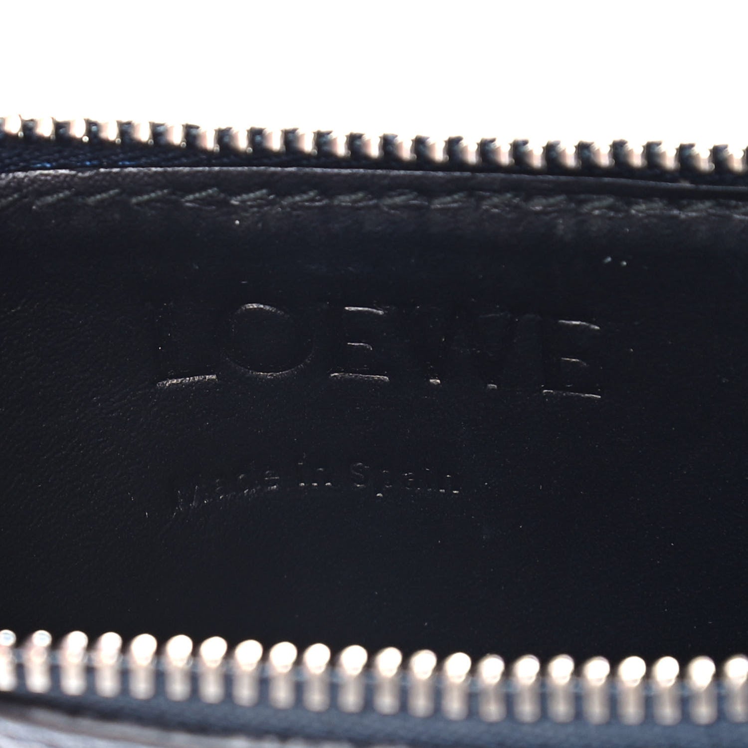 Loewe Calfskin Embossed Repeat Coin Card Holder Navy 6 of 8