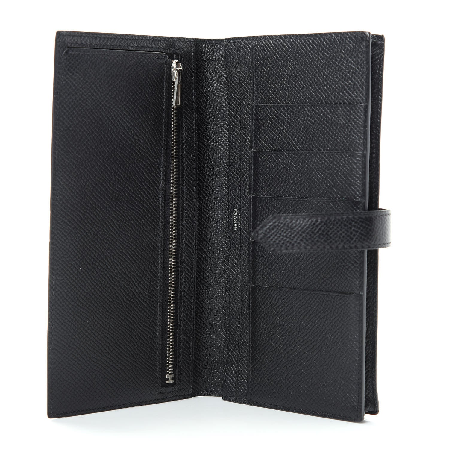 Hermes Epsom Bearn Gusset Wallet Black 5 of 7
